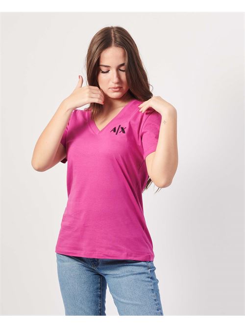 T-shirt femme Armani Exchange avec col en V ARMANI EXCHANGE | XW000059-AF10354UA256